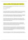 AQA A LEVEL PSYCHOLOGY PAPER 2 with questions and answers 