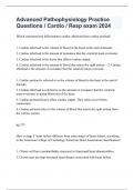 Advanced Pathophysiology Practice Questions &sol; Cardio &sol; Resp exam 2024