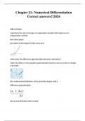 Chapter 21 Numerical Differentiation Correct answers&excl;&excl;2024