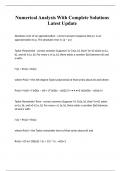 Numerical Analysis With Complete Solutions Latest Update