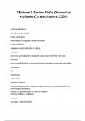 Midterm 1 Review Slides &lpar;Numerical Methods&rpar; Correct Answers&excl;&excl;2024