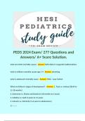 PEDS 2024 Exam&sol; 277 Questions and Answers&sol; A&plus; Score Solution&period;  