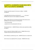 ALBERTA LEARNERS EXAM 2024 WITH 100&percnt; ACCURATE ANSWERS