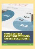 NPORS 25 TEST QUESTIONS WITH ALL PASSED SOLUTIONS&excl;&excl;