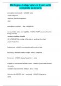 Michigan Jurisprudence Exam with complete solutions&period;