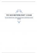 PSY 6635 MIDTERM &lpar;PART 1&rpar; EXAM QUESTIONS WITH GUARANTEED ACCURATE ANSWERS