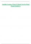 Satellite Geodesy Week 13 Mock Test for Final  Exam Graded A