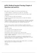 deWit Medical Surgical Nursing Chapter 6 Questions and answers