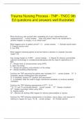   Trauma Nursing Process - TNP - TNCC 9th Ed questions and answers well illustrated&period;