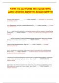ABFM ITE 2024&sol;2025 TEST QUESTIONS WITH VERIFIED ANSWERS BRAND NEW &excl;&excl;&excl;