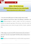 STUDY BUNDLE for NR 566&sol; NR566 Final Exam Qs & Ans &lpar;Latest 2024 &sol; 2025&rpar;&colon; Advanced Pharmacology for Care of the Family &lpar;Verified Answers&rpar;
