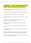  PROSTART 1 FINAL EXAM REVIEW 2024 WITH 100&percnt; ACCURATE SOLUTIONS