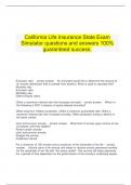    California Life Insurance State Exam Simulator questions and answers 100&percnt; guaranteed success&period;
