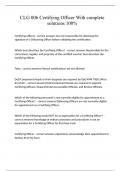 CLG 006 Certifying Officer With complete solutions 100&percnt;