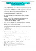 N221 Pathophysiology Test 1 with complete solutions&period;