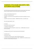 CANNON CTFA EXAM 2024 WITH 100&percnt; ACCURATE SOLUTIONS