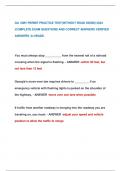 GA DMV PERMIT PRACTICE TEST&lpar;WITHOUT ROAD SIGNS&rpar; 2024  &vert;COMPLETE EXAM QUESTIONS AND CORRECT ANSWERS VERIFIED  ANSWERS &vert;A GRADE&period;