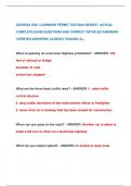 GEORGIA DDS LEARNERS PERMIT TEST2024 NEWEST &vert;ACTUAL  COMPLETE EXAM QUESTIONS AND CORRECT DETAILED ANSWERS  &lpar;VERIFIED ANSWERS&rpar; ALREADY GRADED A&plus;&period;