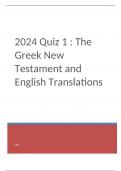 NGRK 505 Quiz 1&colon; The Greek New Testament and  English Translations Updated 2024 Already Passed&semi; Liberty University