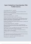 Gpstc Criminal Law Exam Questions With Verified Answers&period;