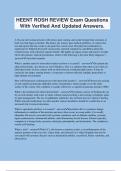 HEENT ROSH REVIEW Exam Questions With Verified And Updated Answers&period;