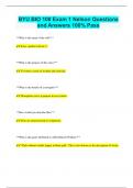 BYU BIO 100 Exam 1 Nelson Questions  and Answers 100&percnt; Pass