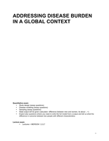 Addressing Disease Burden in a Global Context