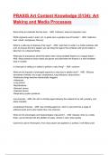 PRAXIS Art Content Knowledge &lpar;5134&rpar;&colon; Art Making and Media Processes