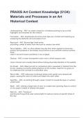 PRAXIS Art Content Knowledge &lpar;5134&rpar;&colon; Materials and Processes in an Art Historical Context