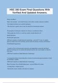 HSC 300 Exam Final Questions With Verified And Updated Answers&period;