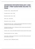 ADVANCED PATHOPHYSIOLOGY- 5355 EXAM 1 PREP QUESTIONS SOLVED TO PASS&period;