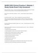 NURS 5355 Clinical Practice 2&comma; Module 1 Study Guide Exam Fully Answered&period;