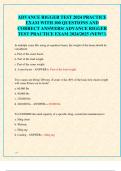 ADVANCE RIGGER TEST 2024 PRACTICE  EXAM WITH 100 QUESTIONS AND  CORRECT ANSWERS&sol; ADVANCE RIGGER  TEST PRACTICE EXAM 2024&sol;2025 &lpar;NEW&excl;&excl;&rpar;