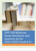 FNP 590 Midterm Exam Questions and Answers As for 2024&sol;2025 Graded A&plus;&semi;United States University