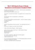  Rel C 225 Searle Exam 2 Study Questions and Answers Graded A 2024