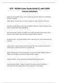 ATP - RESNA Exam Study Guide 2&vert; with 100&percnt; Correct Solutions