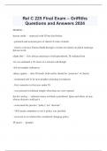  Rel C 225 Final Exam &ndash; Griffiths Questions and Answers 2024