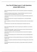 Pass The ATP &lpar;New&rpar; exam 1&vert; with Questions Solved 100&percnt; Correct