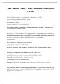 ATP - RESNA Exam 2&vert; with Questions Solved 100&percnt; Correct