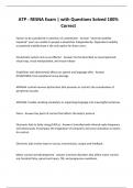 ATP - RESNA EXAMS BUNDLE WITH Questions Solved 100&percnt; Correct