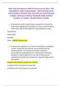 WGU Sales Management D099 Pre-Assessment&sol; WGU - PRE-ASSESSMENT&colon; DATA MANAGEMENT - APPLICATIONS &lpar;FJO1&rpar; &lpar;PFJO&rpar; NEWEST VERSION 2024-2025 ACTUAL QUESTION AND CORRECT DETAILED VERIFIED ANSWERS FROM VERIFIED SOURCES  BY EXPERT  REVIEW RATED A GRADE&period;