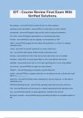 IDT - Course Review Final Exam With Verified Solutions&period;