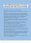ISC2 CGRC Documentation Test Exam Questions With 100&percnt; Correct Answers&period;