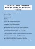 ISC2 CGRC General Terms Exam Questions With Verified And Updated Solutions&period;