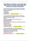 HESI MEDICAL SURGICAL 2024 EXAM&vert; HESI  MED SURG TEST BANK QUESTIONS AND  DETAILED ACCURATE ANSWERS