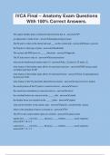 IVCA Final &ndash; Anatomy Exam Questions With 100&percnt; Correct Answers&period;