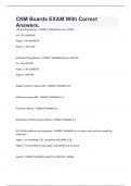 CNM Boards EXAM With Correct Answers&period;