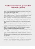 Lab Management Exam 5 Questions And Answers 100&percnt; Verified&period;
