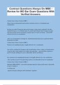 Contract Questions Always On MBE - Review for MO Bar Exam Questions With Verified Answers&period;