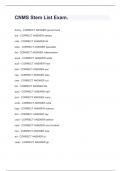 CNMS Stem List Exam&period;